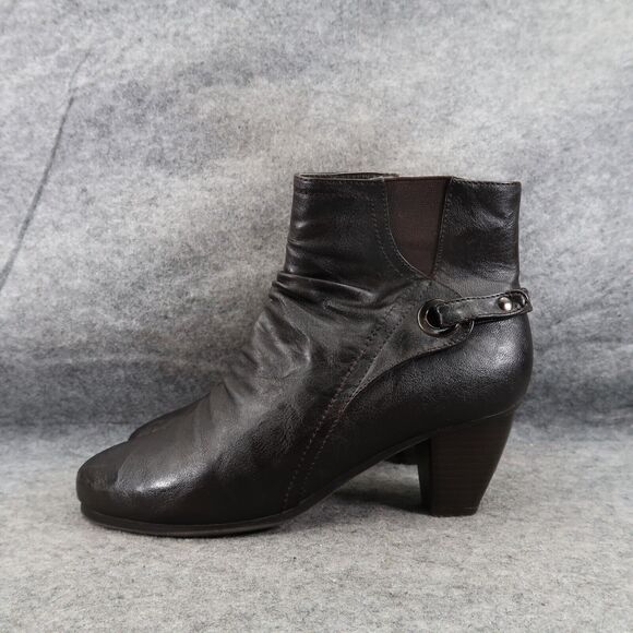 Spring Step Shoes Womens 39 Patrizia Bootie Block Heel Slouchy Leather Fashion - Picture 4 of 16